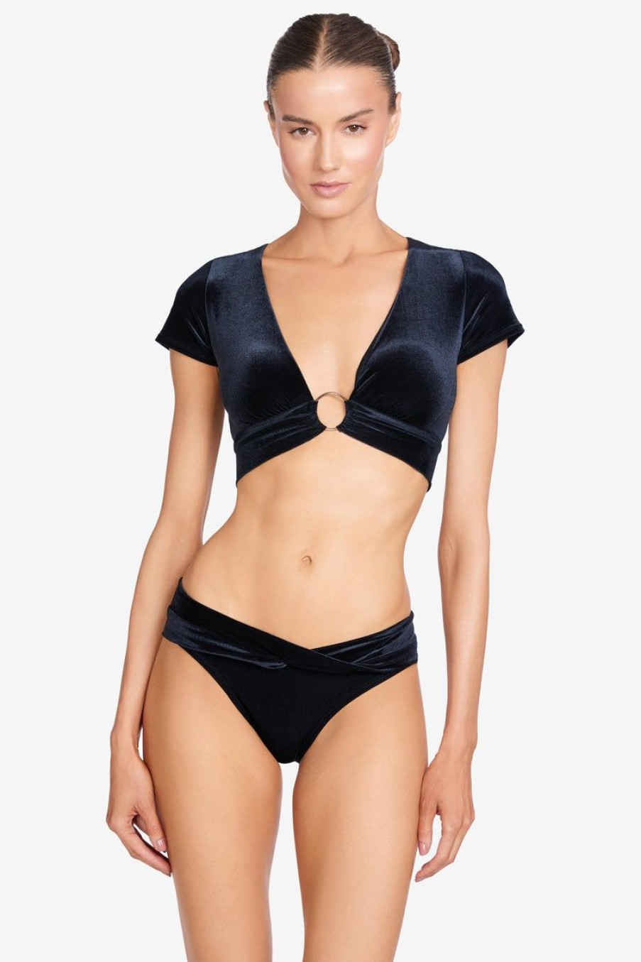 Women Robin Piccone  | Roxy Twist Bikini Bottom Black